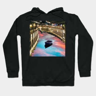 Midnight Row - Surreal/Collage Art Hoodie